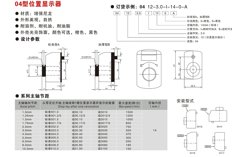 04位置显示器尺寸图